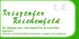 krisztofer reichenfeld business card